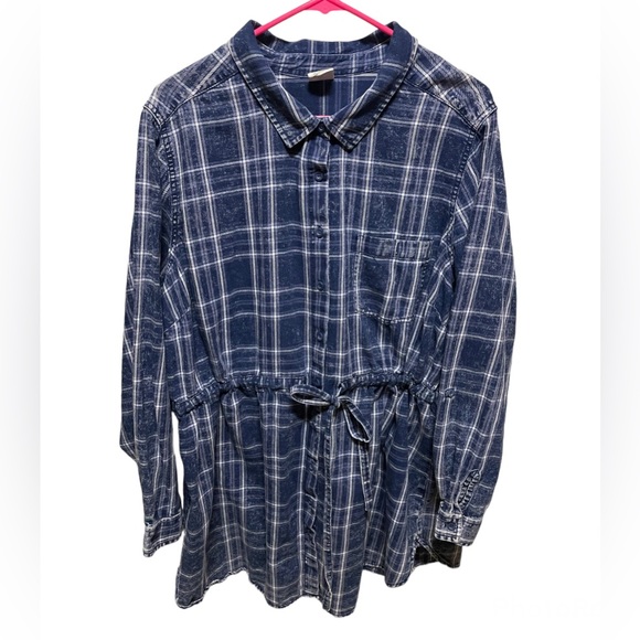 d/C Jeans Plaid Tunic Dress - Picture 1 of 4